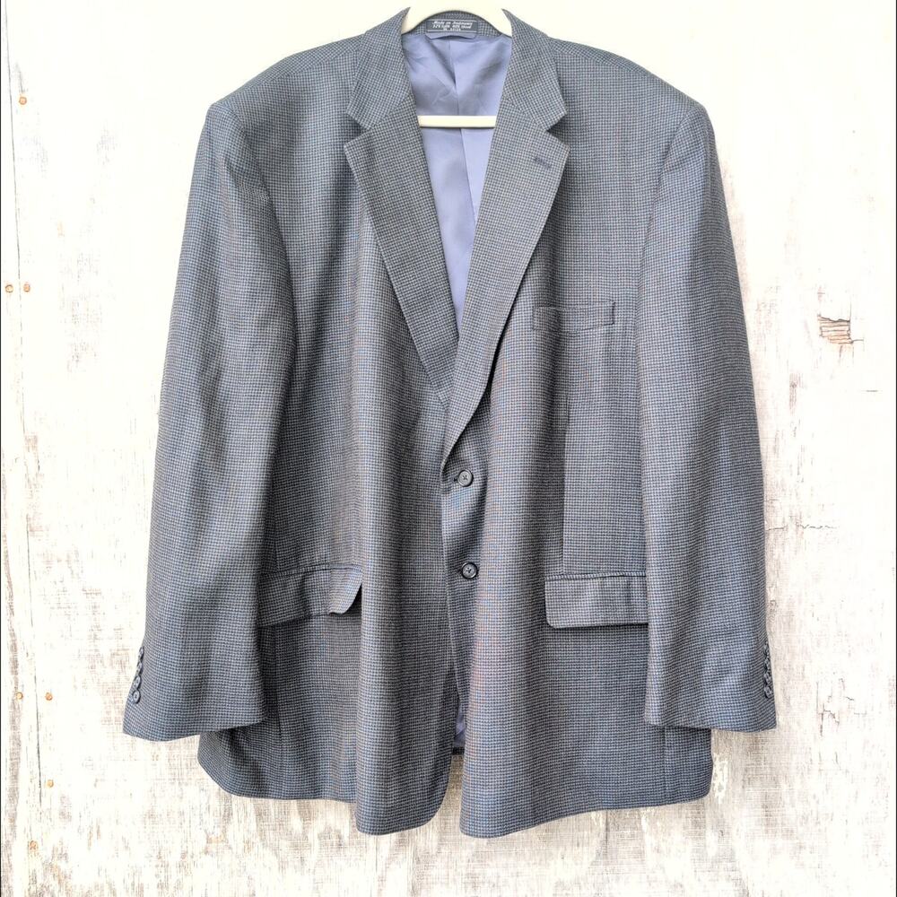 Vintage Franco Lanzetti Silk Wool Tailored Tweed Sport Coat Men's 54R
